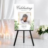 Memorial Celebration of Life Elegant Greenery  Poster