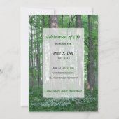 Memorial Celebration of Life Forest-uitnodiging Kaart (Voorkant)