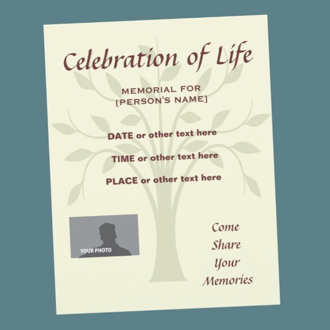 Memorial Celebration of Life Invitation Flyer (Creator heeft geüpload)