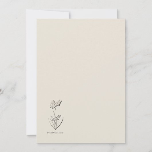 Memorial Celebration of Life Keepsake Kaart (Achterkant)