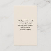 Memorial Celebration of Life Landscape Kaart Visitekaartje (Achterkant)