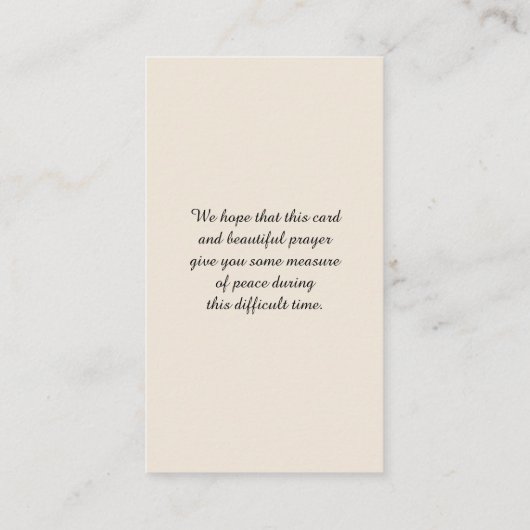 Memorial Celebration of Life Landscape Kaart Visitekaartje (Achterkant)