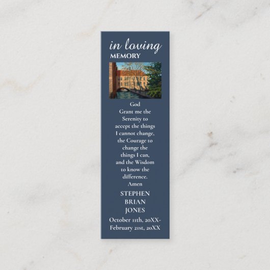 Memorial Celebration of Life Painting Prayer Kaart Contactkaartje (Voorkant)