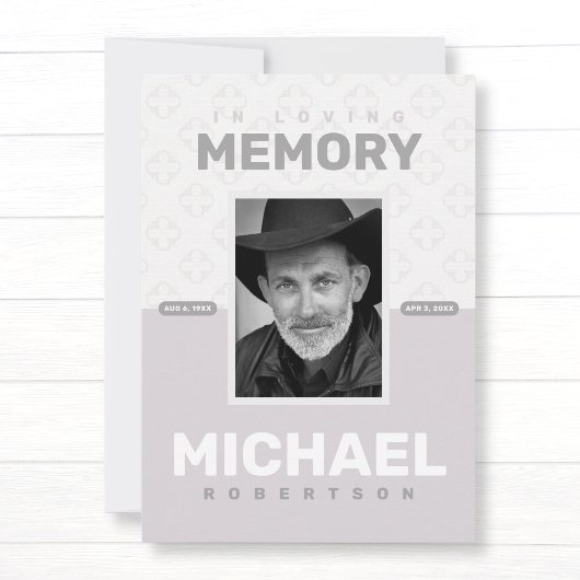 Memorial Celebration of Life Photo Funeral Service Aankondiging