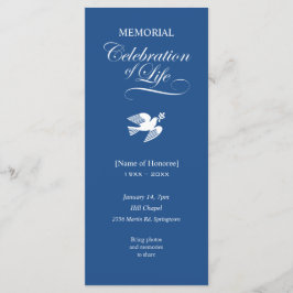 Memorial Celebration of Life White Dove Invitation