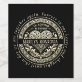 Memorial Celebration of Life Wijn Etiket (Enkel label)