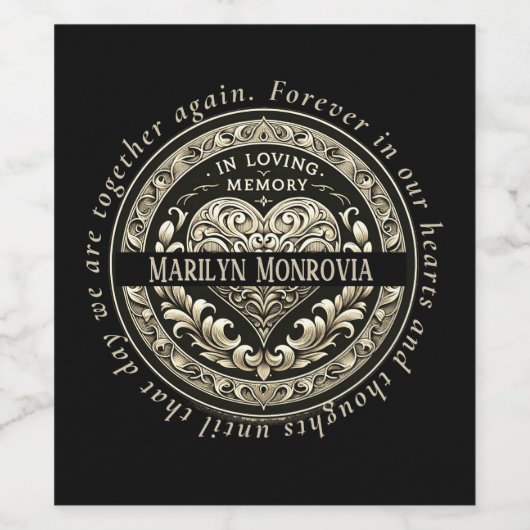 Memorial Celebration of Life Wijn Etiket (Enkel label)