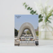 Memorial Cenotaph, Hiroshima Memorial Park, Japan Briefkaart (Staand voorkant)