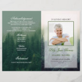 Memorial Ceremony Programme Forest Funeral Program Flyer (Voorkant)