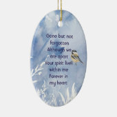 Memorial Chickadee Bird Winter Snow Tree Keramisch Ornament (Rechts)