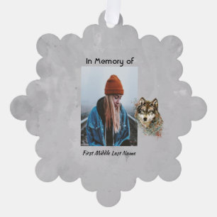 Memorial Christelijk Keepsake Waterverf Wolf Anima Ornament Kaart