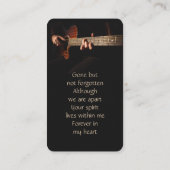 Memorial Christelijk Memory Kaart Music Guitar Visitekaartje (Achterkant)