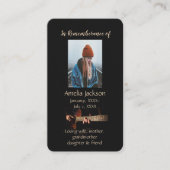 Memorial Christelijk Memory Kaart Music Guitar Visitekaartje (Voorkant)