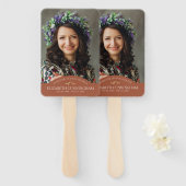 Memorial Classic Birds Photo Remembrance Keepslag Handwaaier (Voorkant en achterkant)