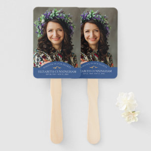 Memorial Classic Birds Photo Remembrance Keepslag Handwaaier