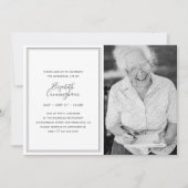 Memorial Classic Simple Chic Elegant Photo Kaart (Voorkant)