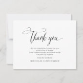 Memorial Classic Simple Cursive Typography Bedankkaart (Voorkant)