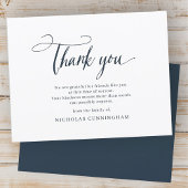 Memorial Classic Simple Cursive Typography Bedankkaart