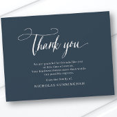 Memorial Classic Simple Cursive Typography Bedankkaart