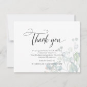 Memorial Classic Simple Foliage Botanicals Bedankkaart (Voorkant)