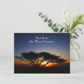 Memorial Contribution Lone Acacia Tree Dank u  Bedankkaart (Staand voorkant)