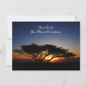 Memorial Contribution Lone Acacia Tree Dank u  Bedankkaart (Voorkant)