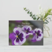 Memorial Contribution Paars Flower Hartelijk dank Bedankkaart (Staand voorkant)