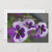 Memorial Contribution Paars Flower Hartelijk dank Bedankkaart (Voorkant)