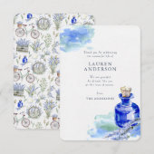 Memorial Country Rustic Lavender Floral Botanicals Bedankkaart (Voorkant / Achterkant)