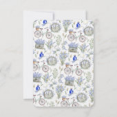 Memorial Country Rustic Lavender Floral Botanicals Bedankkaart (Achterkant)