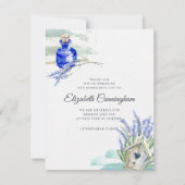 Memorial Country Rustic Lavender Floral Botanicals Bedankkaart (Voorkant)