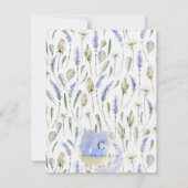 Memorial Country Rustic Lavender Floral Botanicals Bedankkaart (Achterkant)