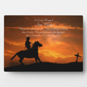 Memorial Country Westerne Cowboy Fotoplaat (voorkant)