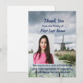 Memorial Custom Holland Netherlands  Thank you Bedankkaart (Voorkant / Achterkant)