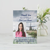 Memorial Custom Holland Netherlands  Thank you Bedankkaart (Staand voorkant)