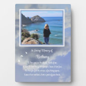 Memorial Custom Photo Beauful Spiritueel Poem Fotoplaat (voorkant)