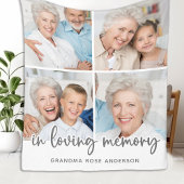 Memorial Custom Photo Collage Moderne Herdenking Fleece Deken