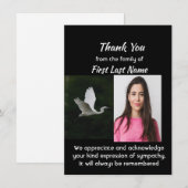 Memorial Custom White Egret Bird Thank you Bedankkaart (Voorkant / Achterkant)