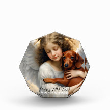 Memorial Dachshund met Angel Custom