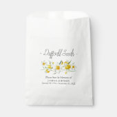 Memorial Daffodil zaad begrafenis Bedankzakje (Voorkant)