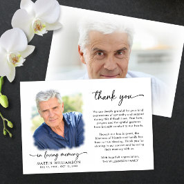 Memorial Dank u 2 foto's in liefdevolle herinnerin Bedankkaart