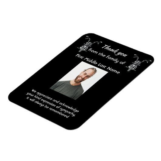 Memorial Dank u Foto Motorfiets Biker Magneet (Linkerzijde)