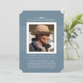 Memorial Dank u Koninklijke Blauwe Foto Kaart (Staand voorkant)