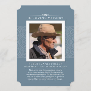 Memorial Dank u Koninklijke Blauwe Foto Kaart