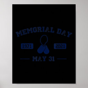 Memorial Day 2021 50ste Jubileum Veteraan Poster