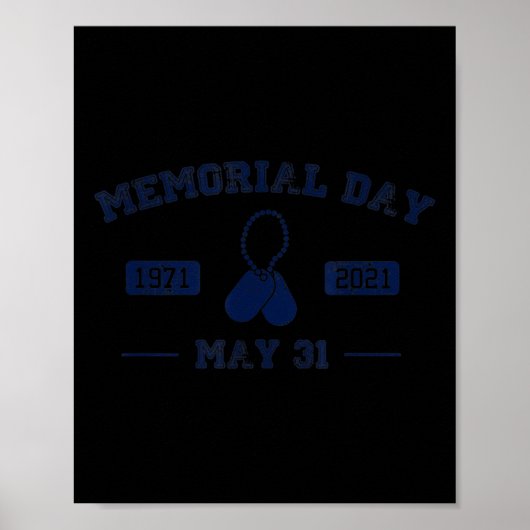 Memorial Day 2021 50ste Jubileum Veteraan Poster (Voorkant)