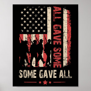Memorial Day All Gave bezocht alle veteranen Poster