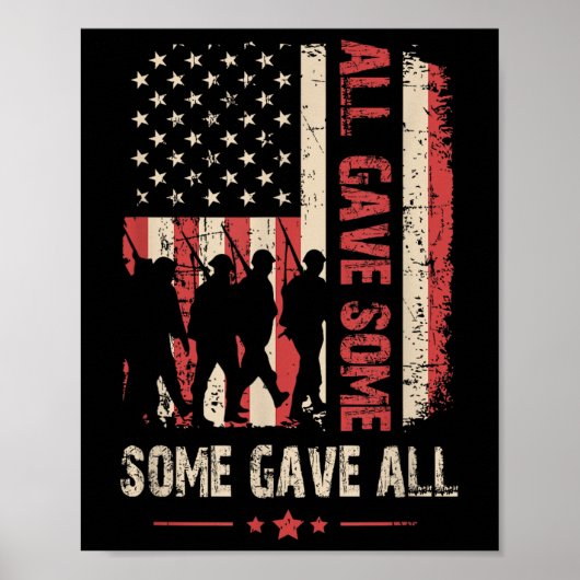 Memorial Day All Gave bezocht alle veteranen Poster (Voorkant)