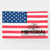 Memorial Day America Flag and Typography Spandoek (Horizontaal)