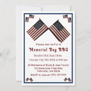 Memorial Day American Flag Kaart